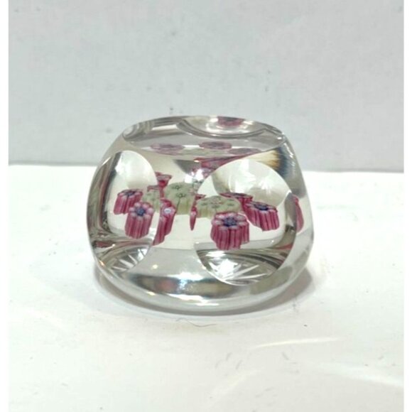 Vintage Glass Perthshire Paperweight PP14 1977 "I" Millefiori Flowers Star Base - Picture 5 of 7